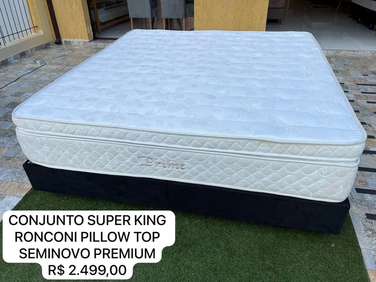 CAMA Conjunto Super King Ronconi Pillow Top Seminovo Premium