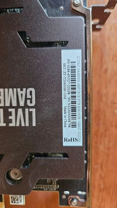 Placa de Vídeo RTX 2060 6GB GDDR6 Zotac Gaming (Preço negociável) - Foto 2