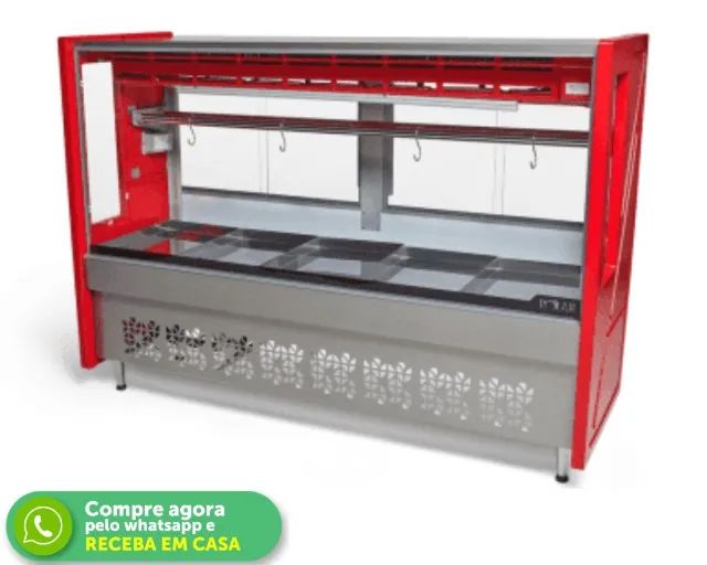 Balcão de Açougue 1,75M Vermelho Standart Polar 