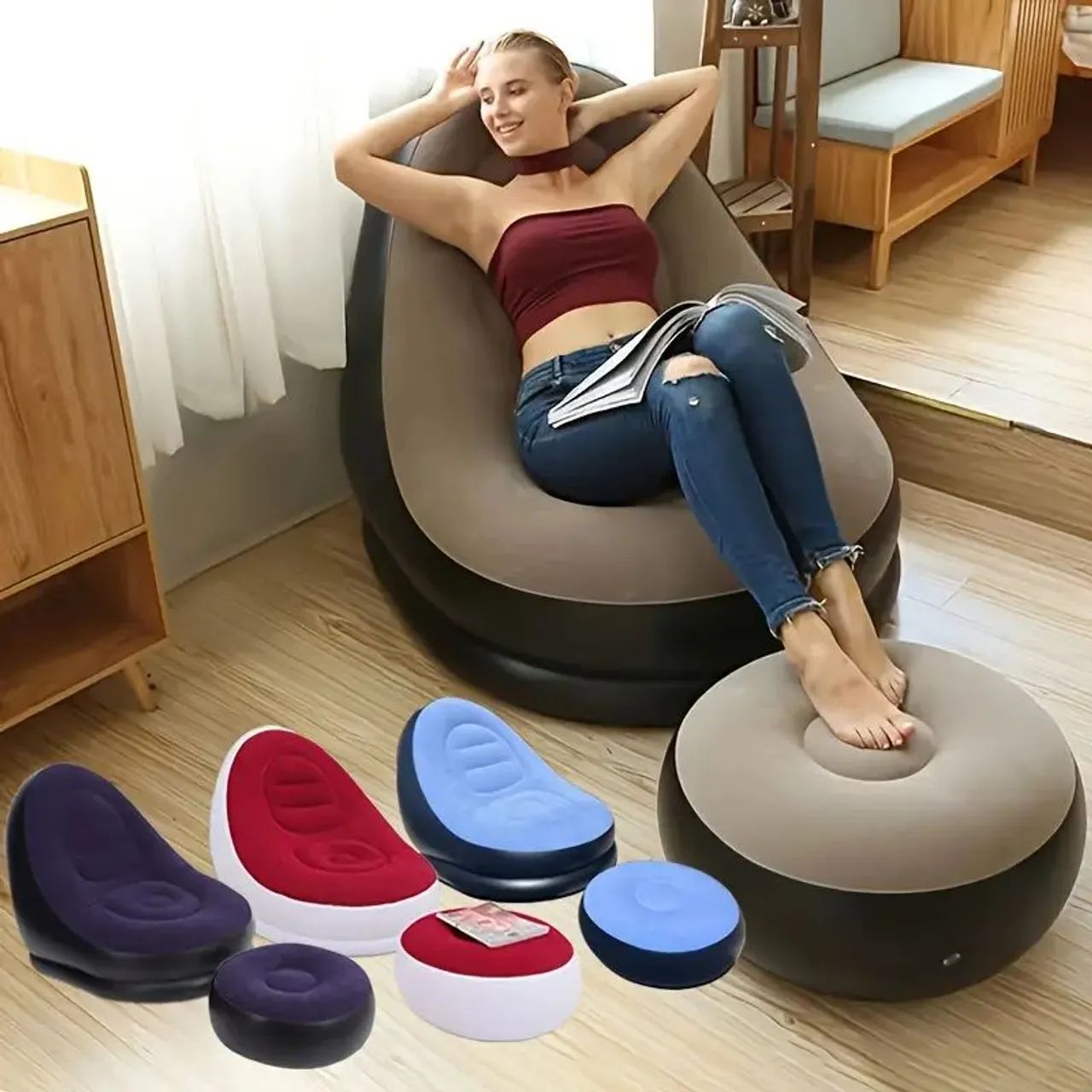 Poltrona sofa inflável  - Conforto e Praticidade