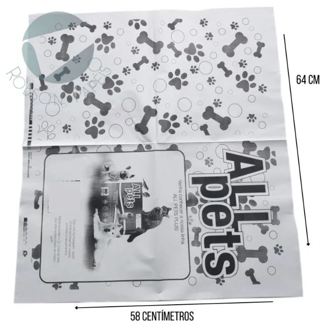 JORNAL ALLPETS 10kg $9,00KG 600 Folhas Grandes 58x65 - Foto 4