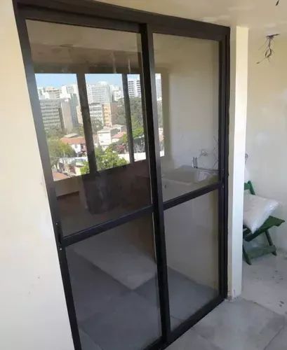 Porta Balcão Gold 2 folhas Preta