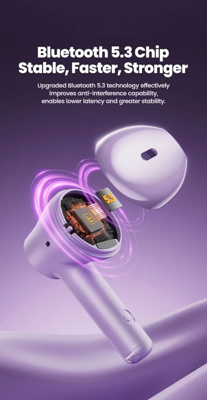Fone Bluetooth original Toocki Tqxs 59 lilás fone mulher - Foto 4