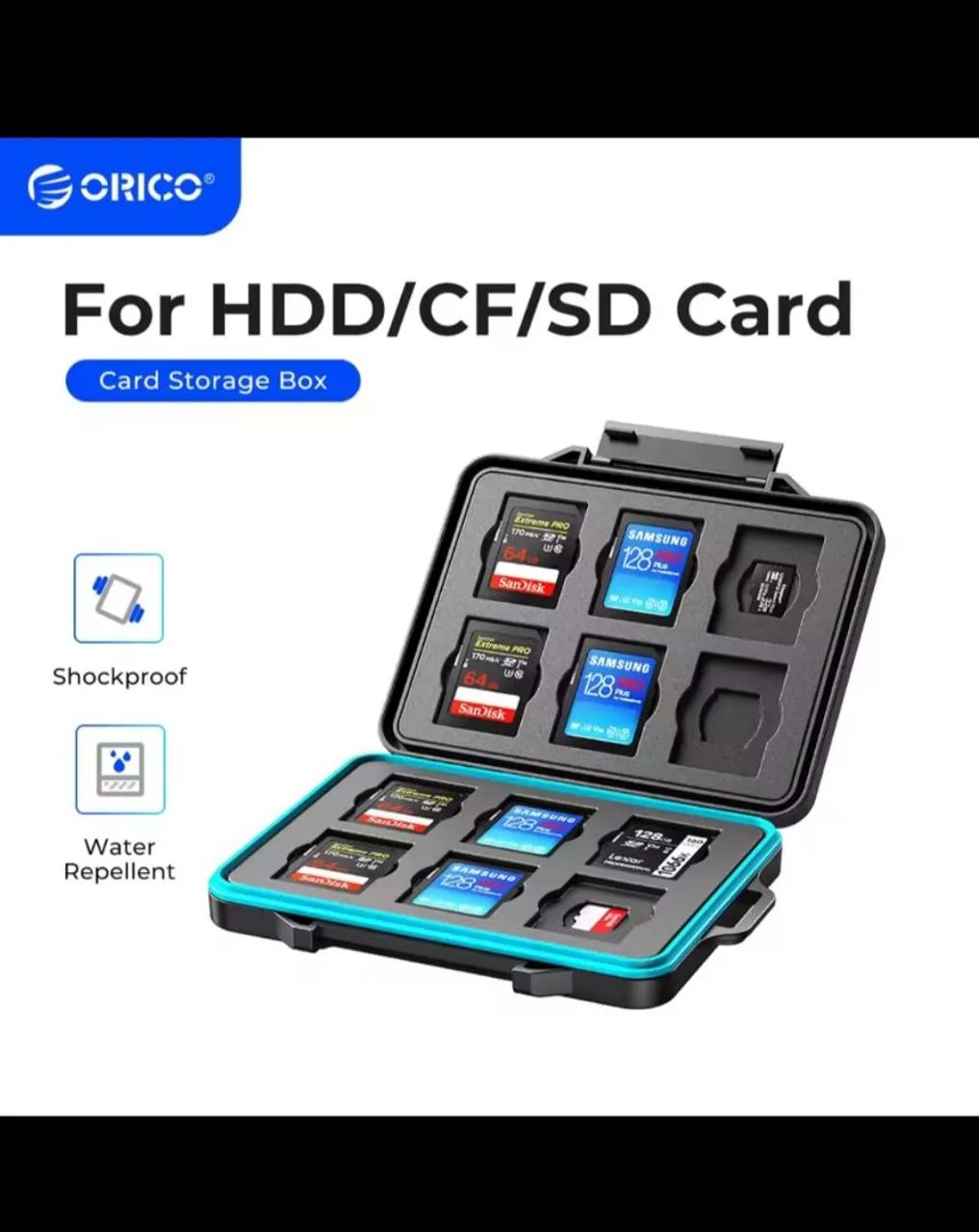 Case micro sd organizador cartao de memória 