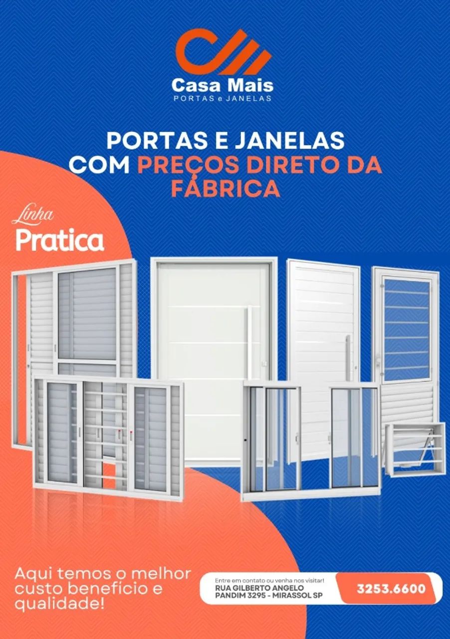 Portas e Janelas com preço de Fábrica