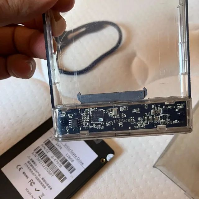 Case SSD SATA COM SSD 128GB CABO USB - Foto 4