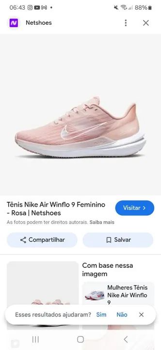 Tênis Nike Air Winflo 9 Feminino - Rosa usado poucas vezes e ótimo para corrida