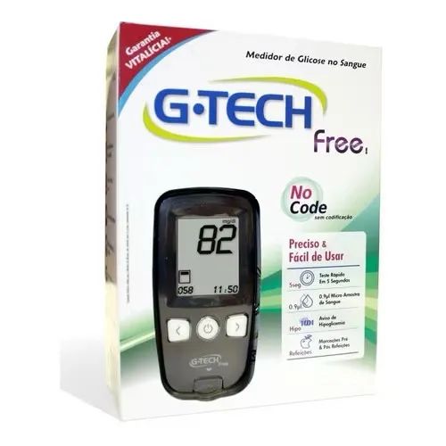 Medidor de Glicose G-Tech Free - Novo