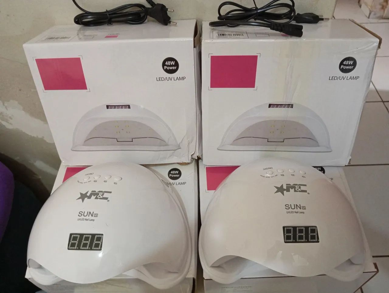Cabine Led's SUN 5 OU Sugagor Nail Digital 48w Bivolt Sun Unhas Gel Acríge