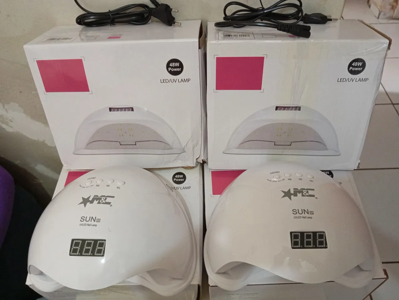 Cabine Led's SUN 5 OU Sugagor Nail Digital 48w Bivolt Sun Unhas Gel Acríge