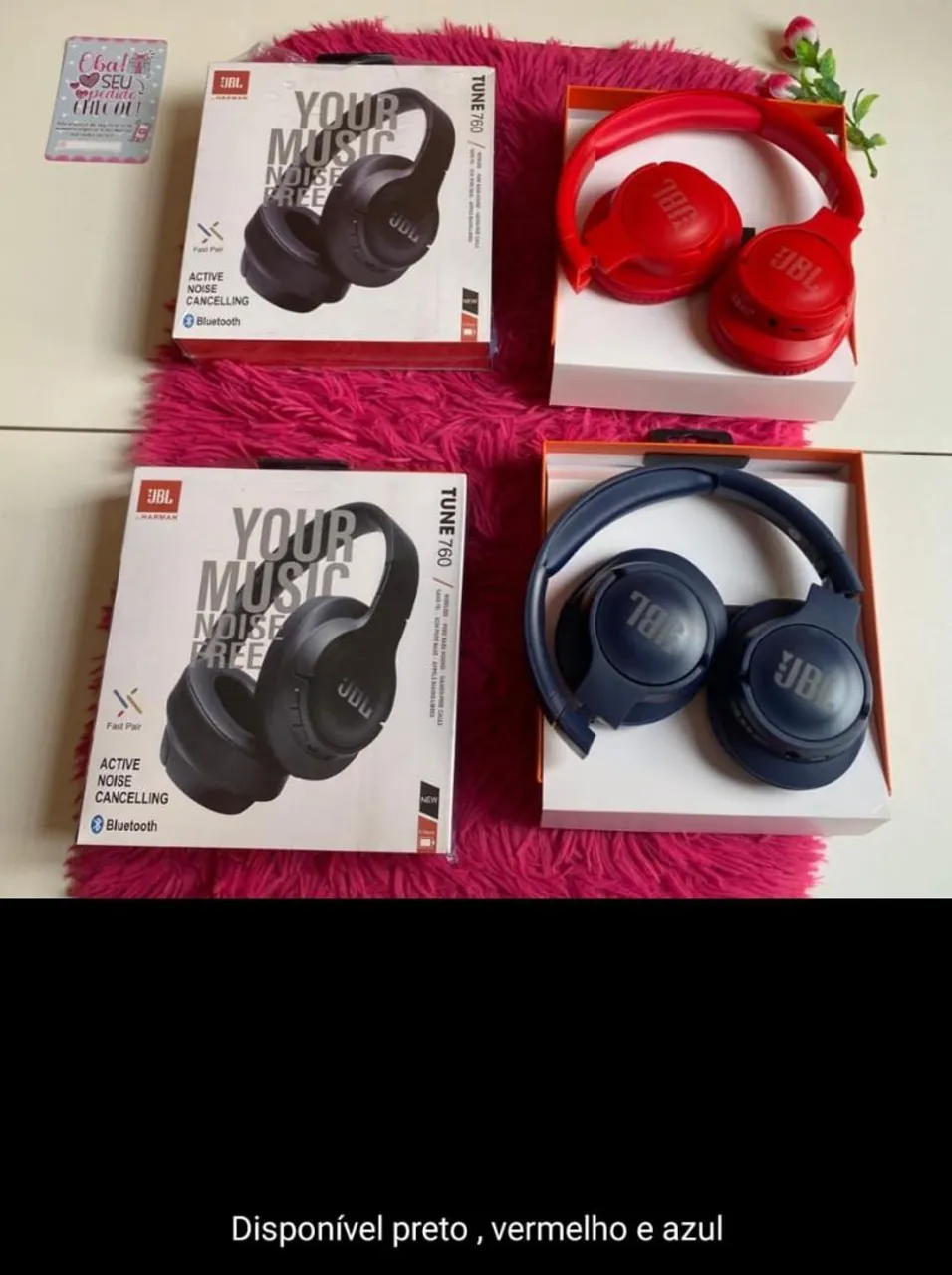 Fone de ouvido JBL Tune 760NC - Bluetooth e Cancelamento de Ruído