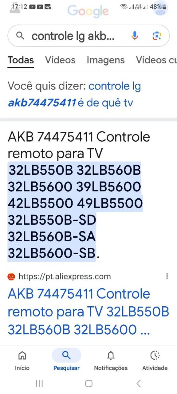 CONTROLE REMOTO TV LG - Foto 3