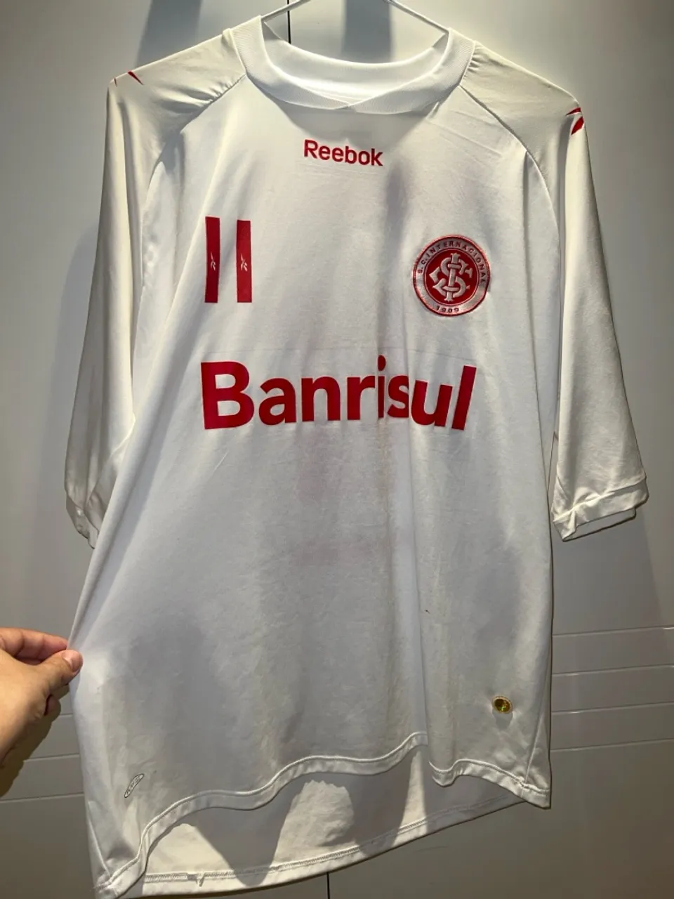 Camisa Internacional Reebok 2010 - Away, de jogo, Giuliano - intacta