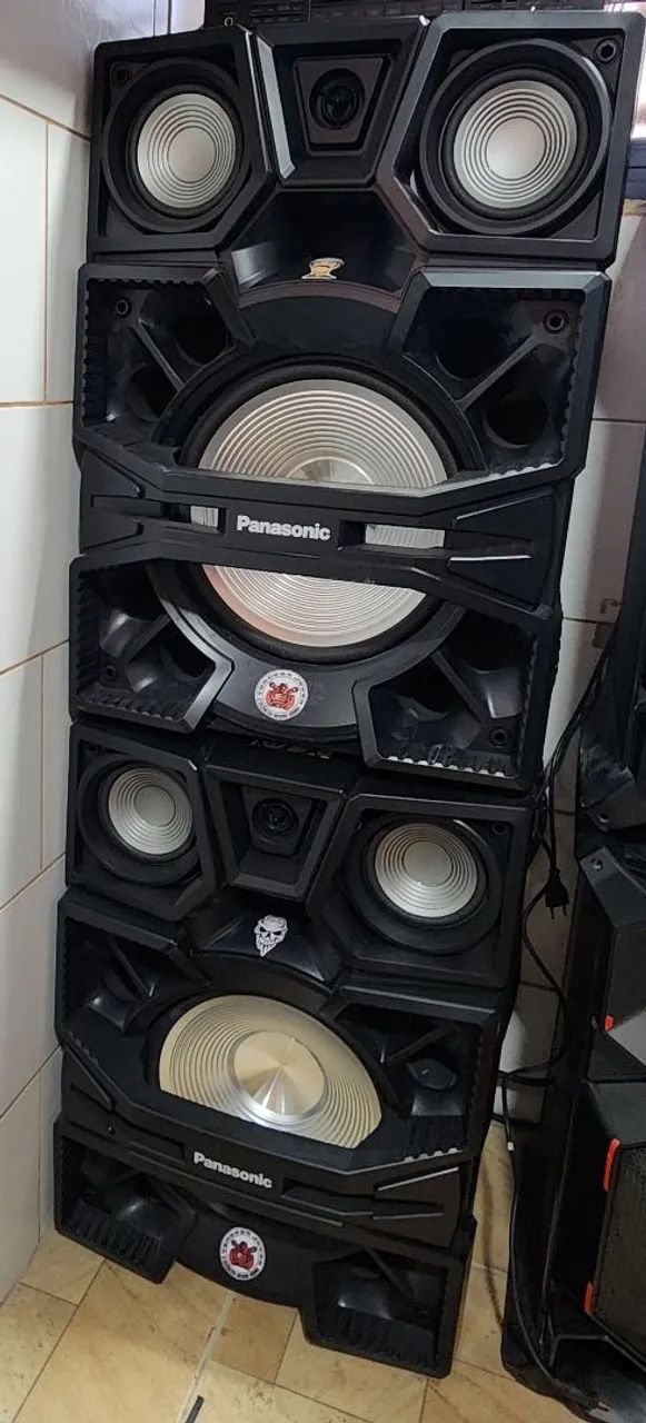 Som Panasonic 2 caixas potentes - Maxx 9000