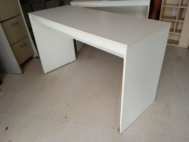 Mesa de Escritório em MDF Branco 78 cm x 130 cm x 53 cm - Foto 3
