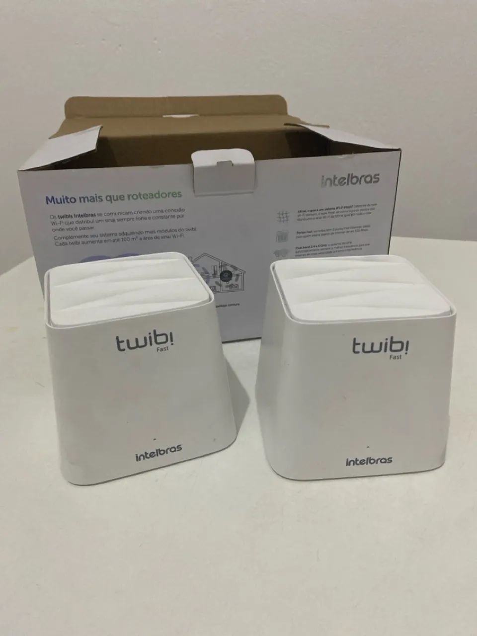 Kit 2 Roteadores Wi-Fi Intelbras Twibi Fast - Cobertura Extensa - Foto 2