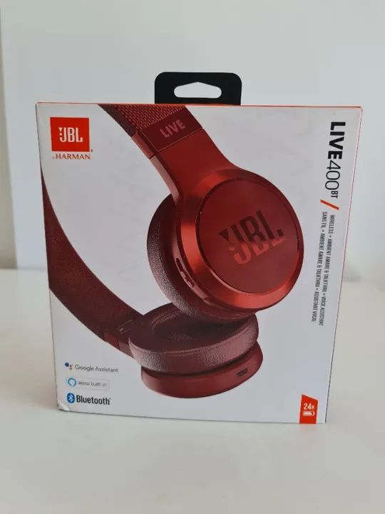 Fone De Ouvido On-ear Sem Fio JBL Live 400bt Vermelho - Foto 5