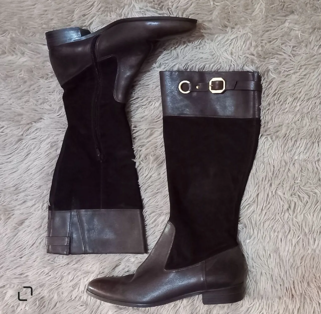 Botas de couro e camurça - Elegância e conforto