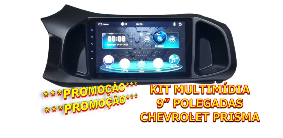 Chevrolet Prisma - Kit Multimídia Tela 9 Polegadas