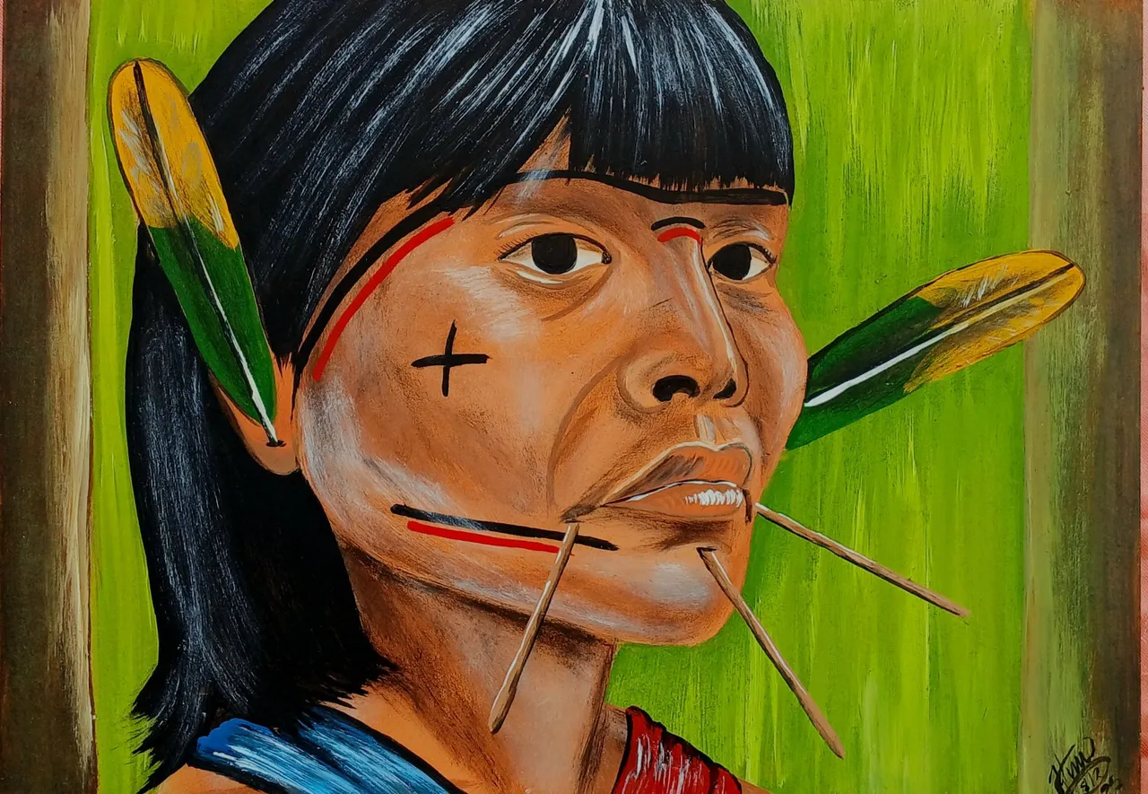 Quadro Mulher Indígena - Arte e Cultura - Autor: Vinicius Sarges