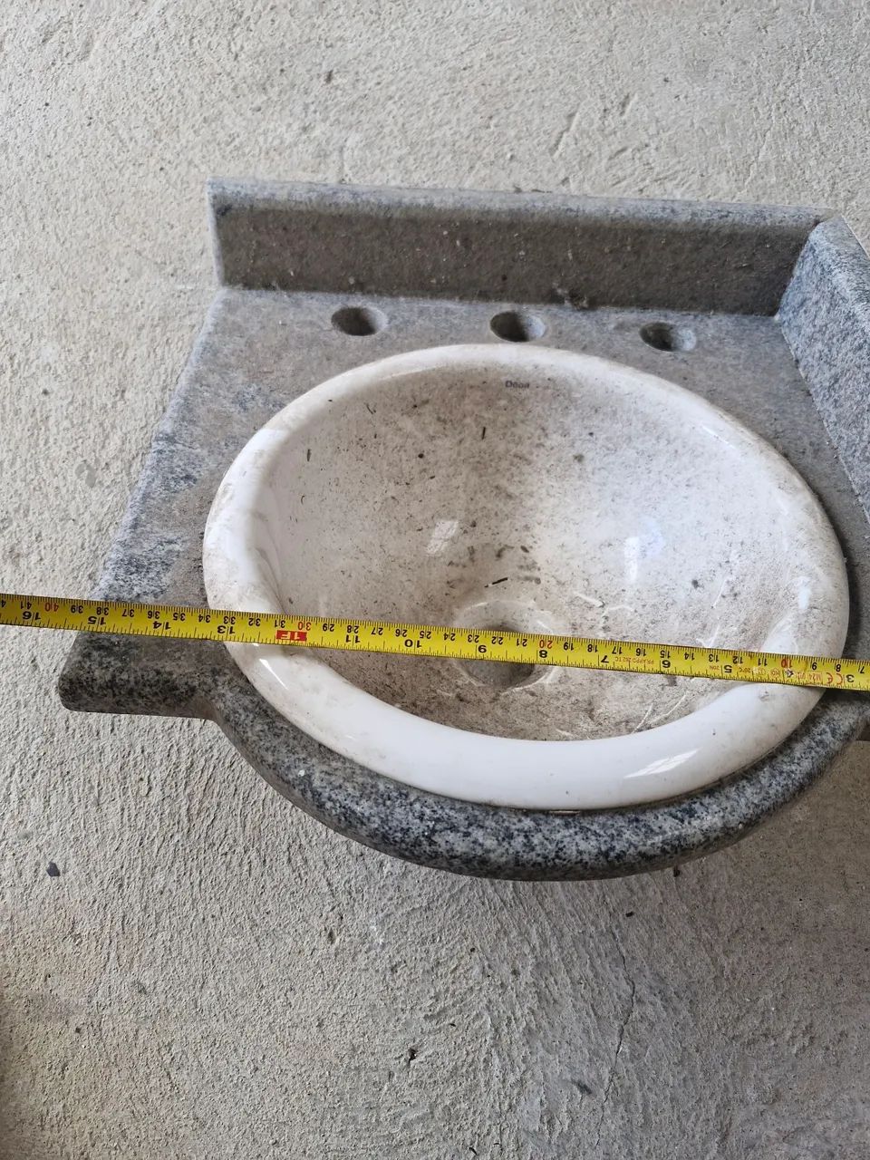 Pia de Lavabo de Canto em Granito com Cuba Cerâmica - Pronta para Instalar<br> - Foto 2