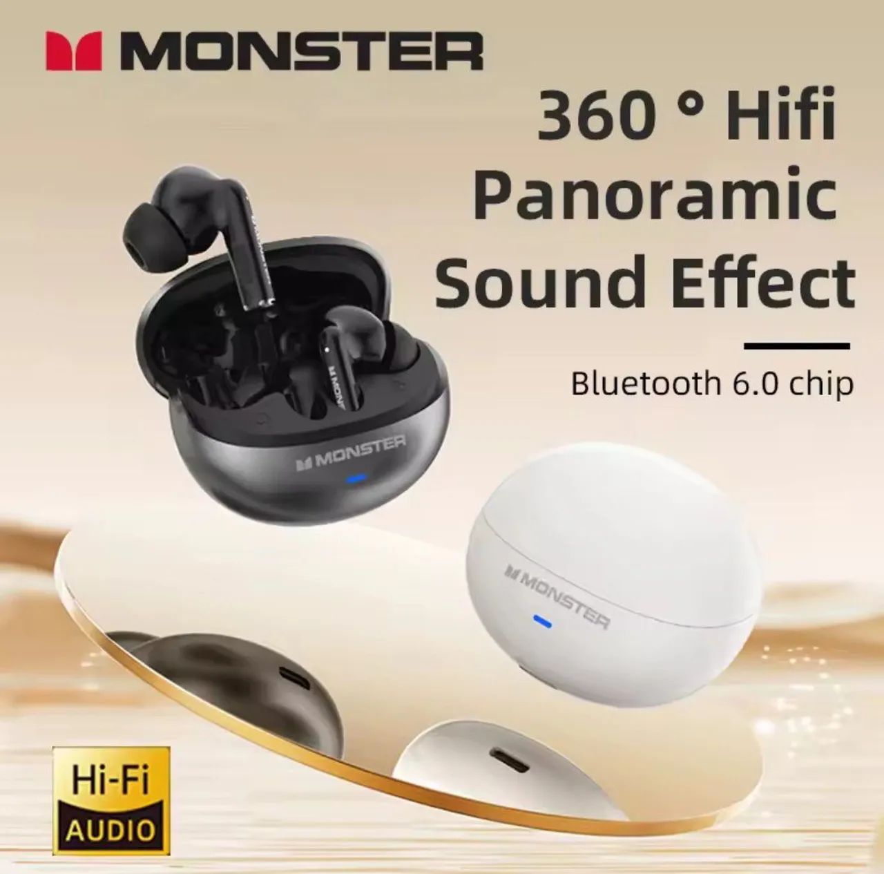 Fone de ouvido Monster bluetooth 6.0 e baixa latência. - Foto 4