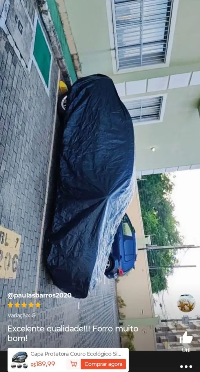 Capa Protetora Couro Ecológico forrada para Carros  - Foto 3