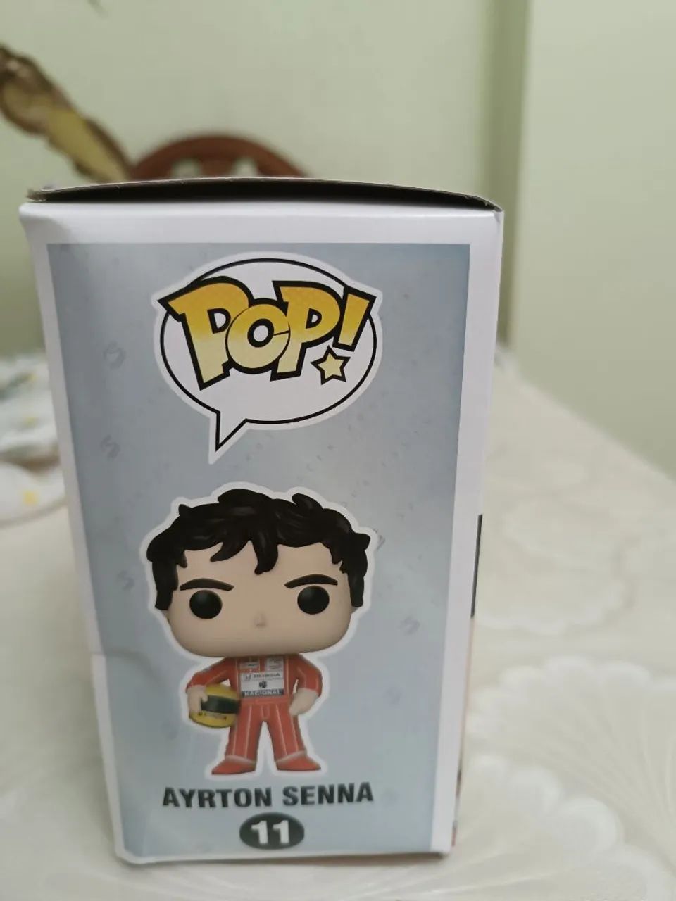 Boneco Funko Pop, Ayrton Senna, com macacão da Maclaren, n° 11 - Foto 4