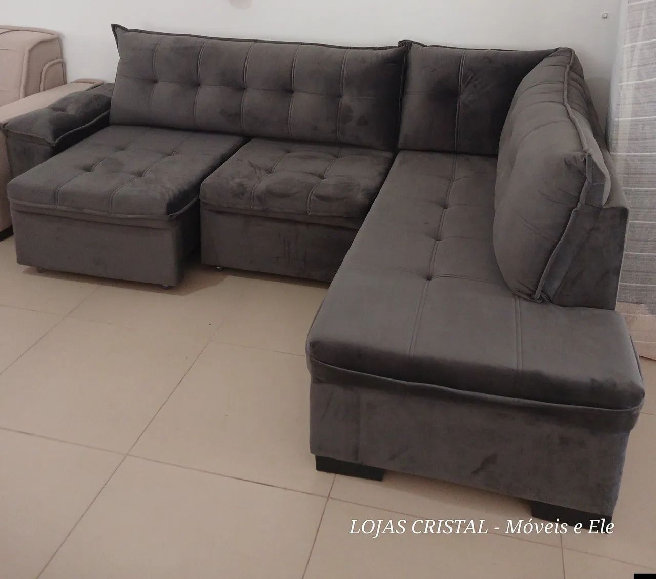 Sofá de Canto parcelamos no Carnê Cinza - Novo - Foto 5