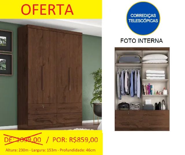 Guarda roupa - aproveite  - Foto 3