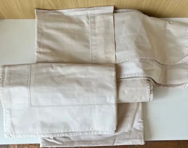 Jogo de cama bege para cama KING qualidade Buddemeyer