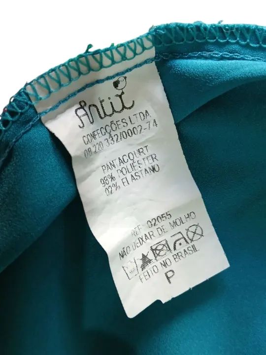Calça Antix Pantacourt verde turquesa - TAM P - Foto 4