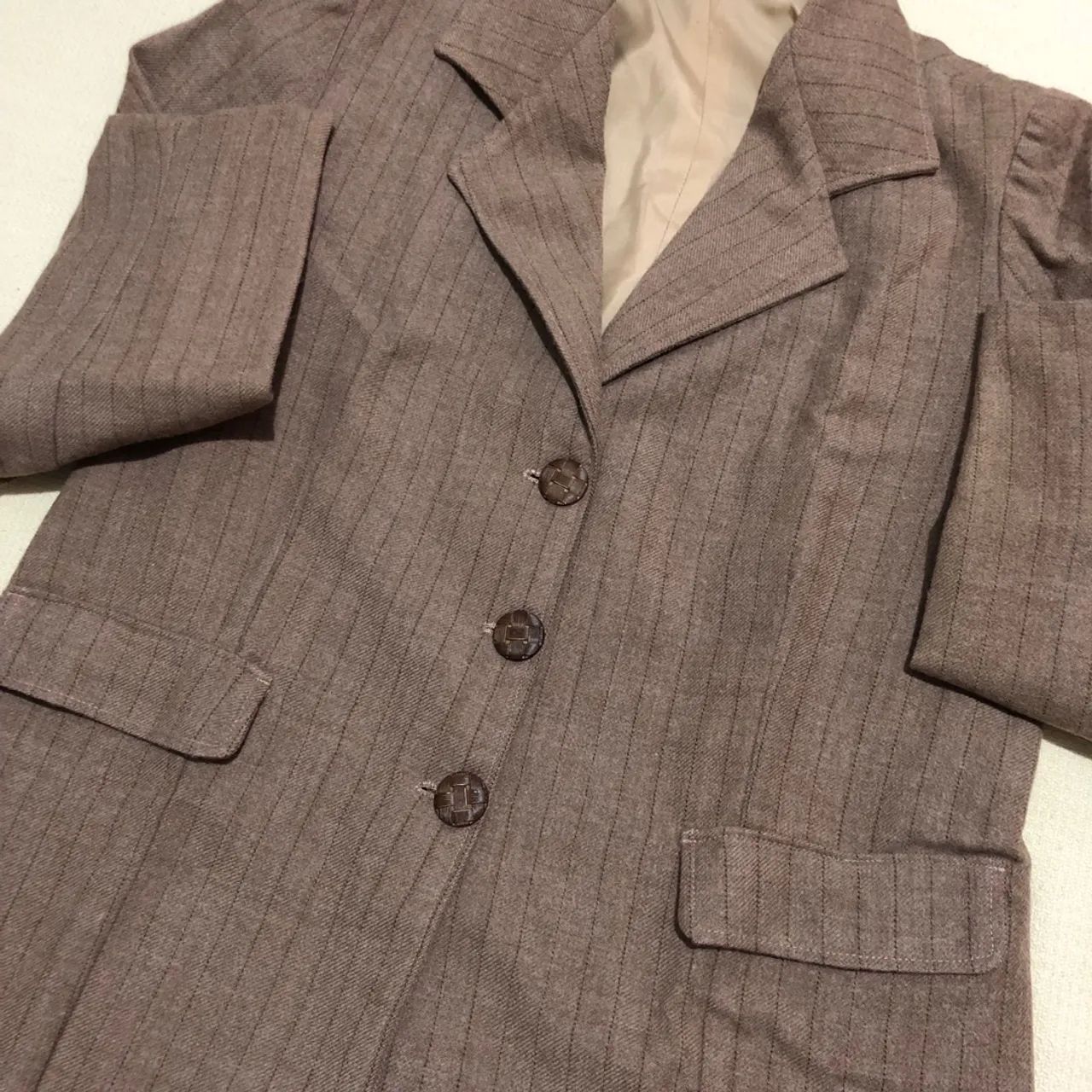 Blaser de lã feminino G - Foto 2