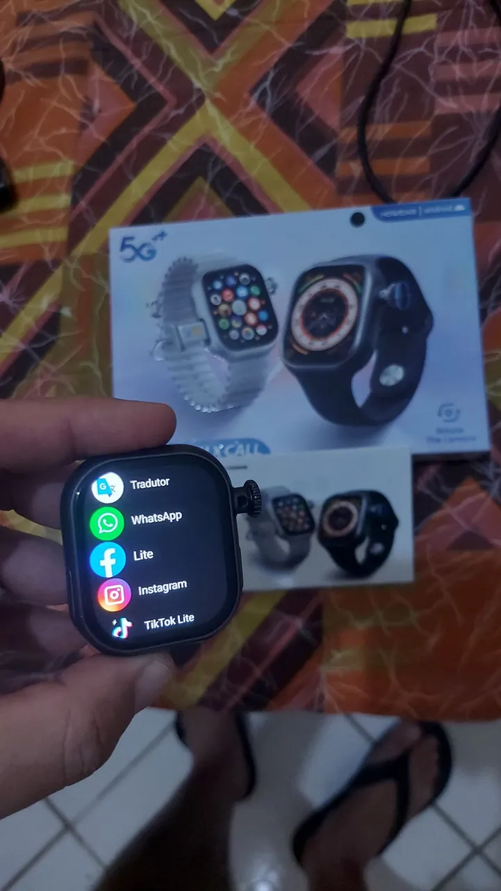 Smartwatch com 5G e aplicativos