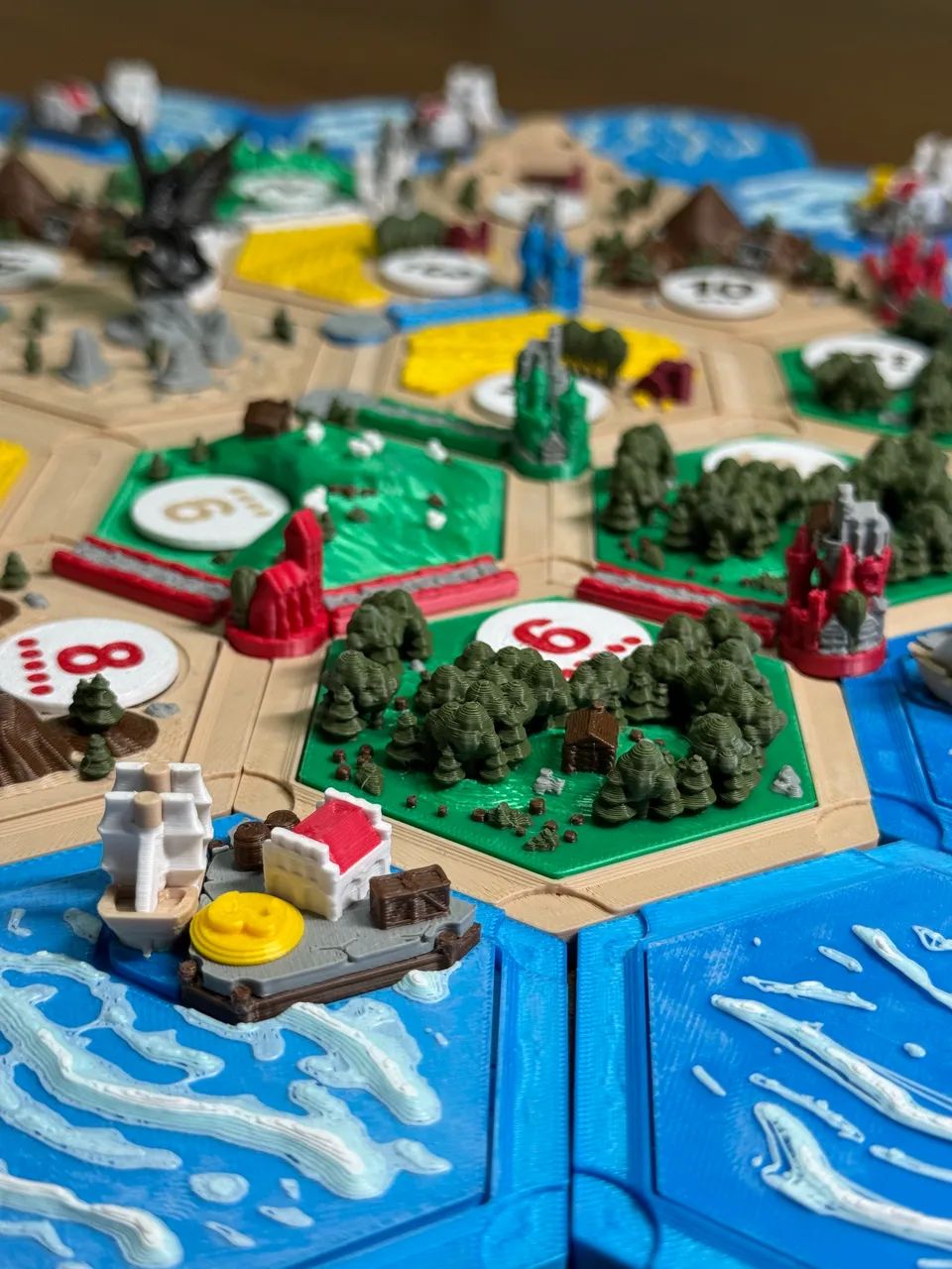Catan cenário 3D magnético premium + navegadores
