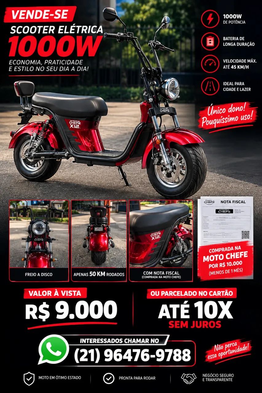 X12 elétrica moto chefe ZERO