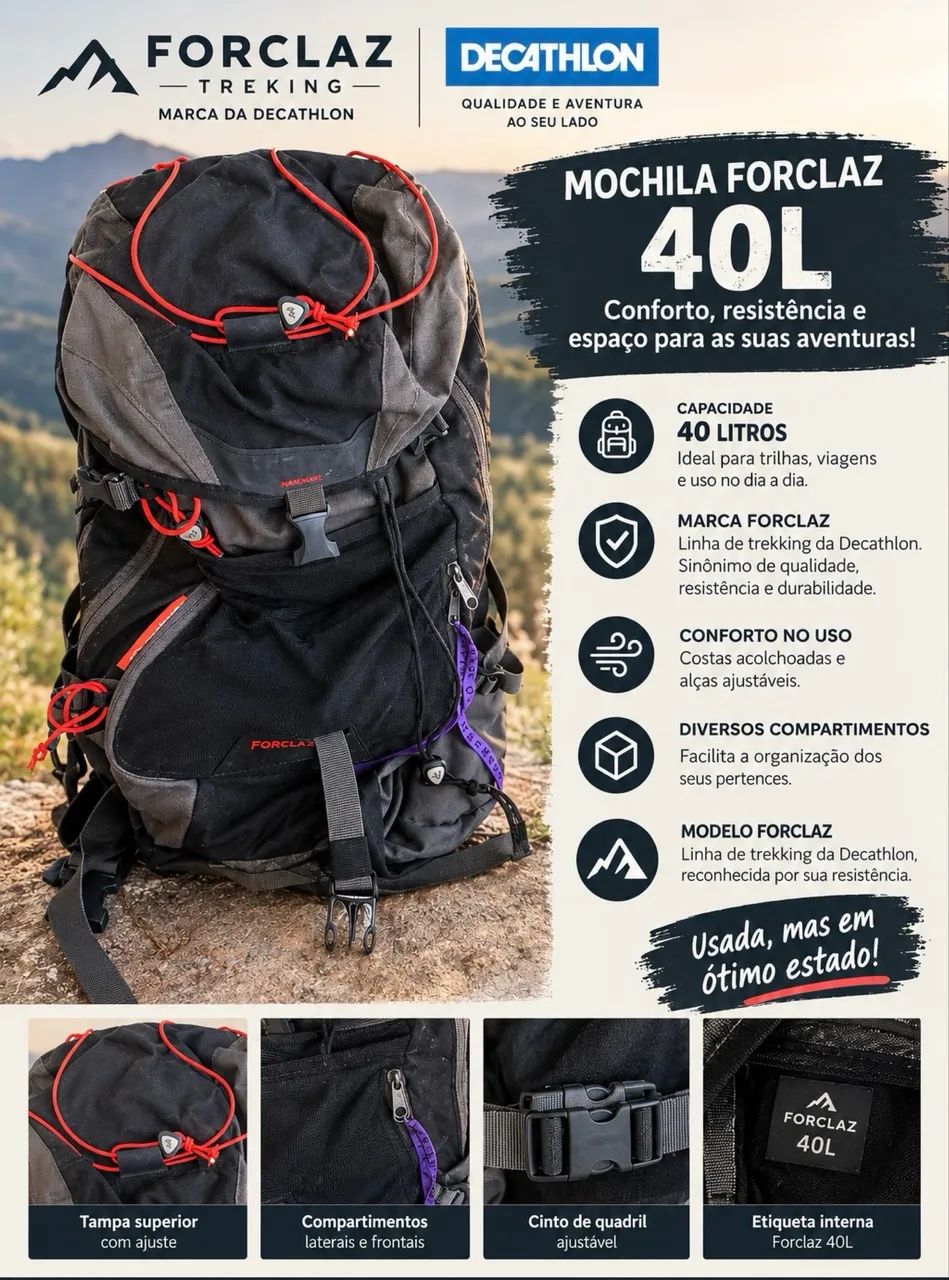 Mochila Forclaz- Decathon