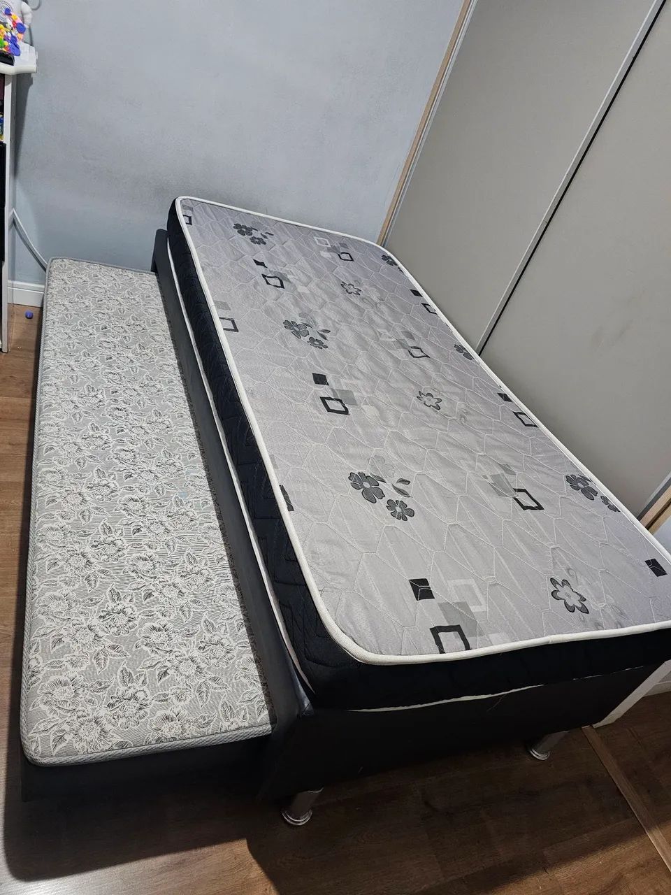 Cama box solteiro com colchão e cama auxiliar  - Foto 3