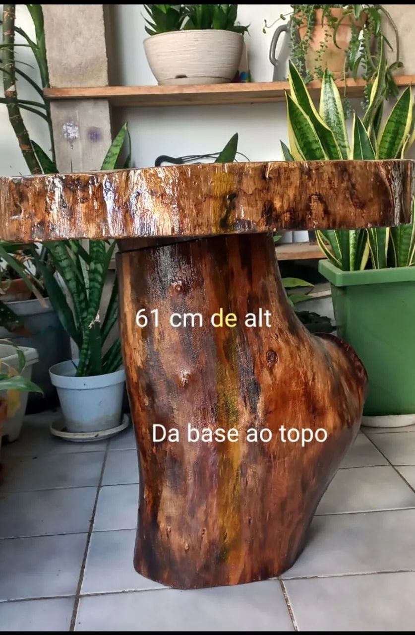PROMOCÃO!!!!  Mesa de Madeira Rústica Resinada - Foto 2