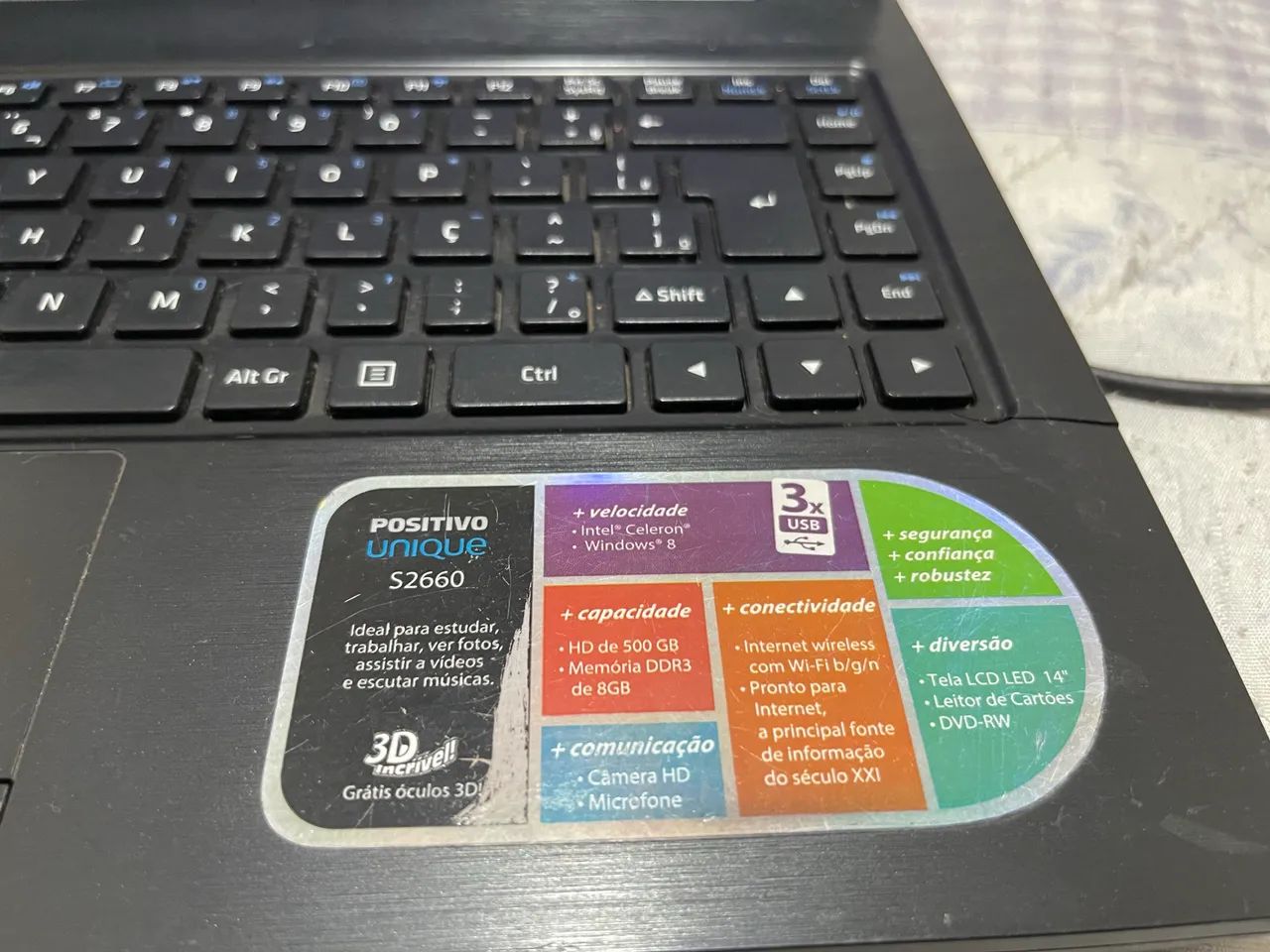 NOTEBOOK POSITIVO BEM CONSERVADO PASSO CARTÃO  - Foto 5