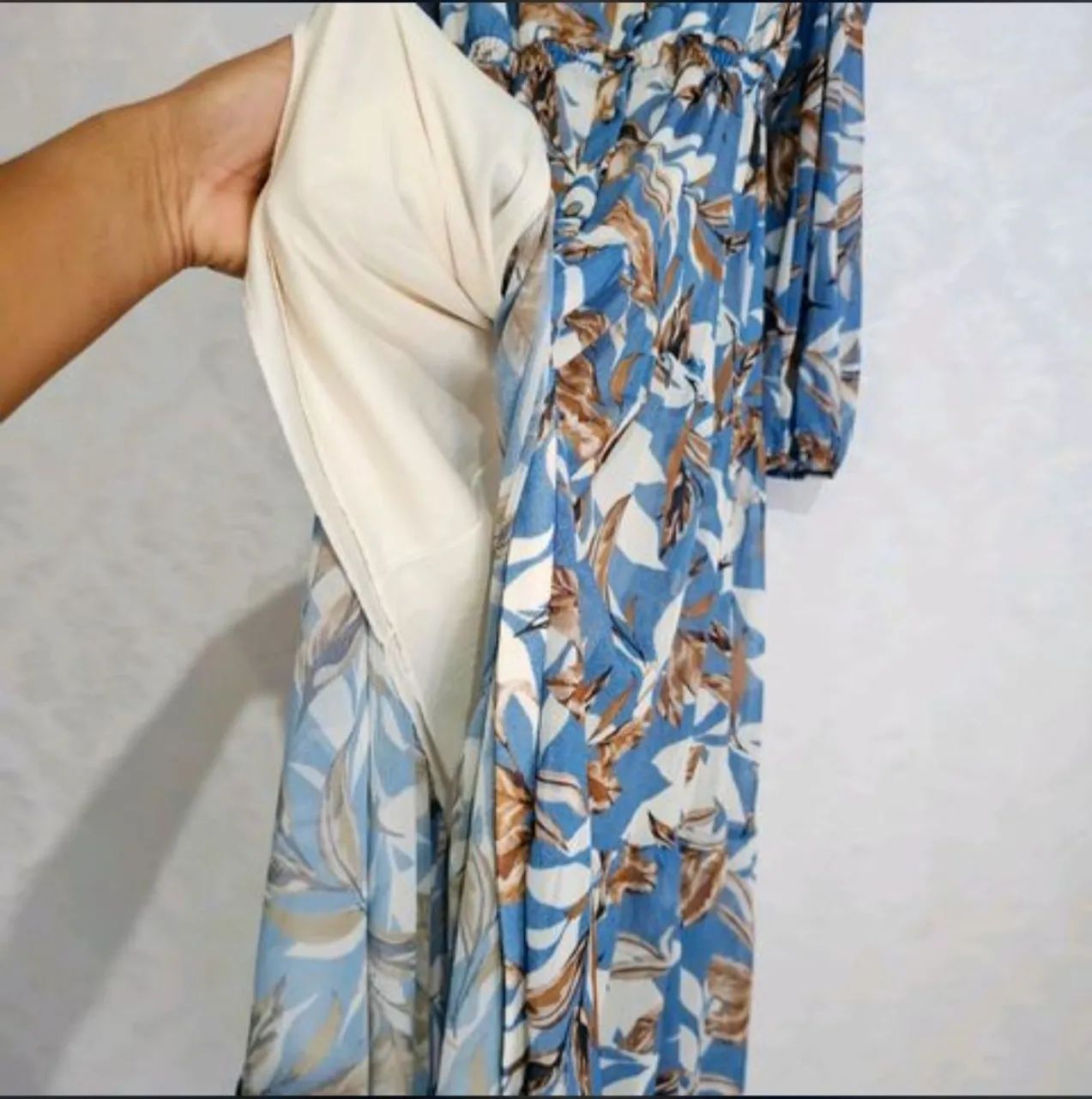 vestido longo feminino estampado azul - Foto 5