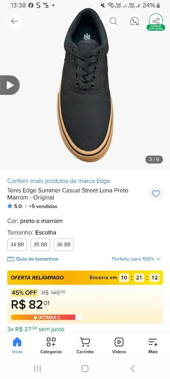 Tenis tamanho 37  - Foto 3