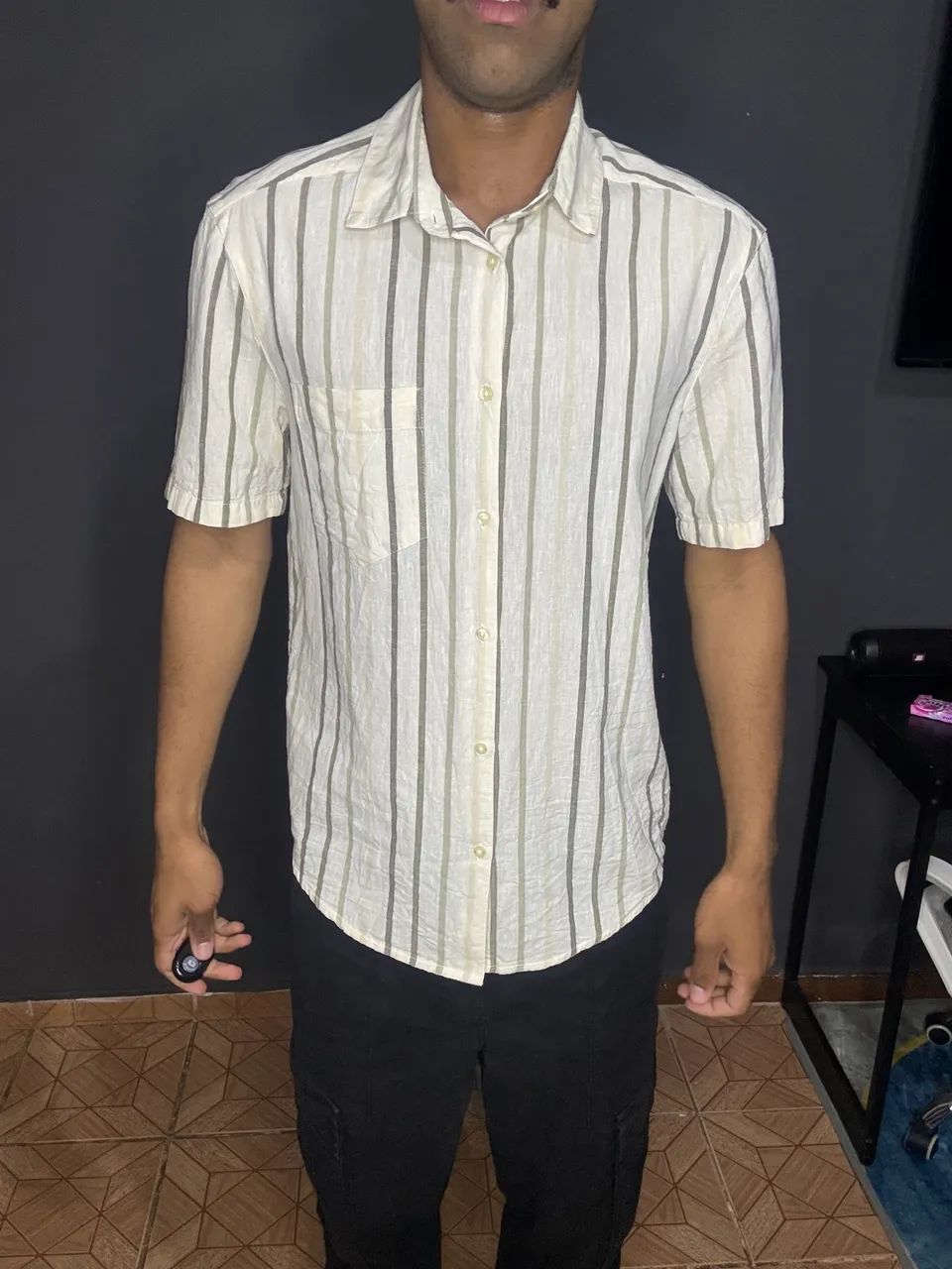 Camisa Viscose Listrada - Foto 2