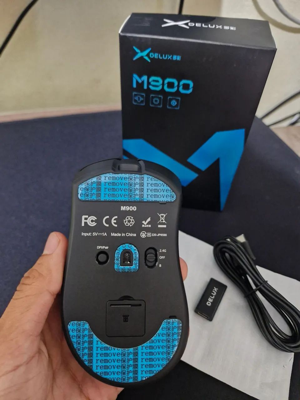Mouse gamer DELUX M900 ultra light - Foto 3