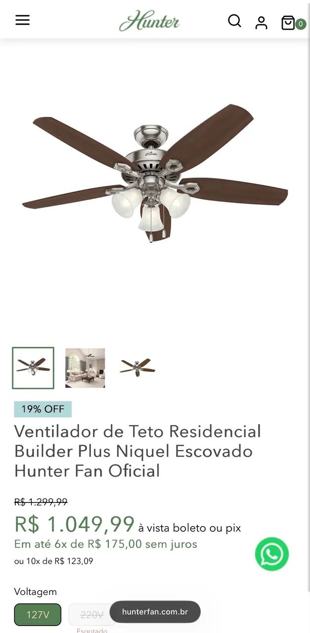 Ventilador de teto hunter  - Foto 2