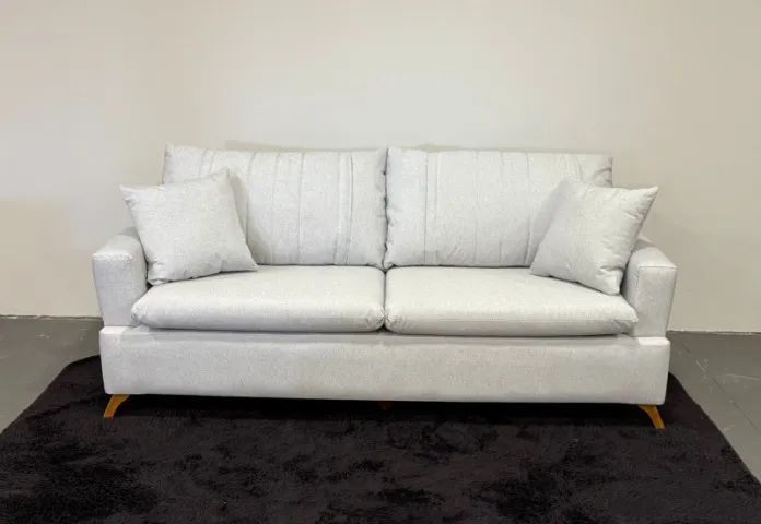 Sofá 2 Lugares + Poltrona com Pés de Madeira (Novo) Entrega Grátis!  - Foto 3