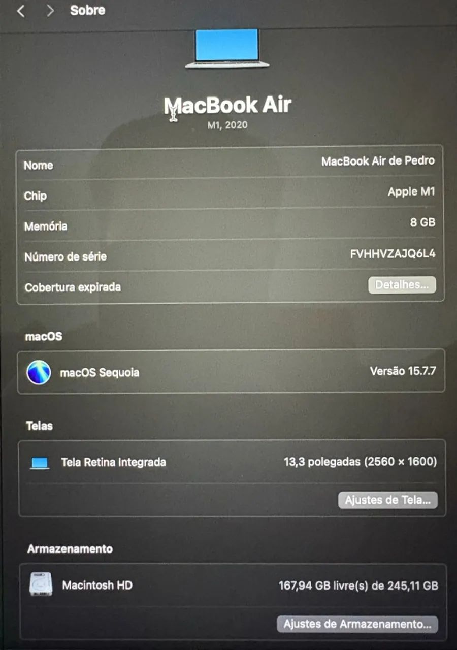 MacBook M1 Air 8gb 256gb Apple - Foto 5