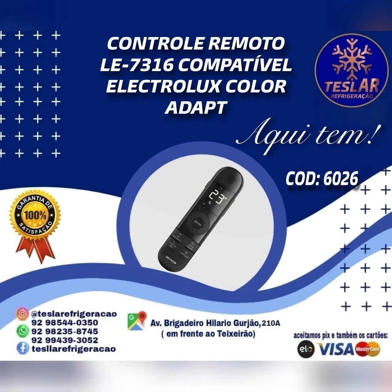 Controle Remoto Electrolux Adapt