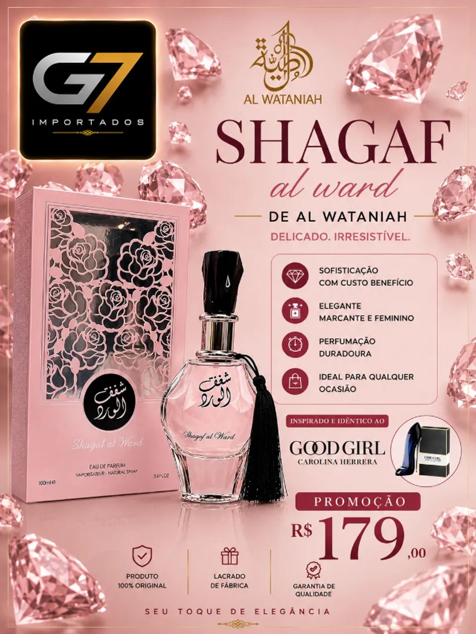 Shagaf Al Ward Eau de Parfum 100ml Al Wataniah