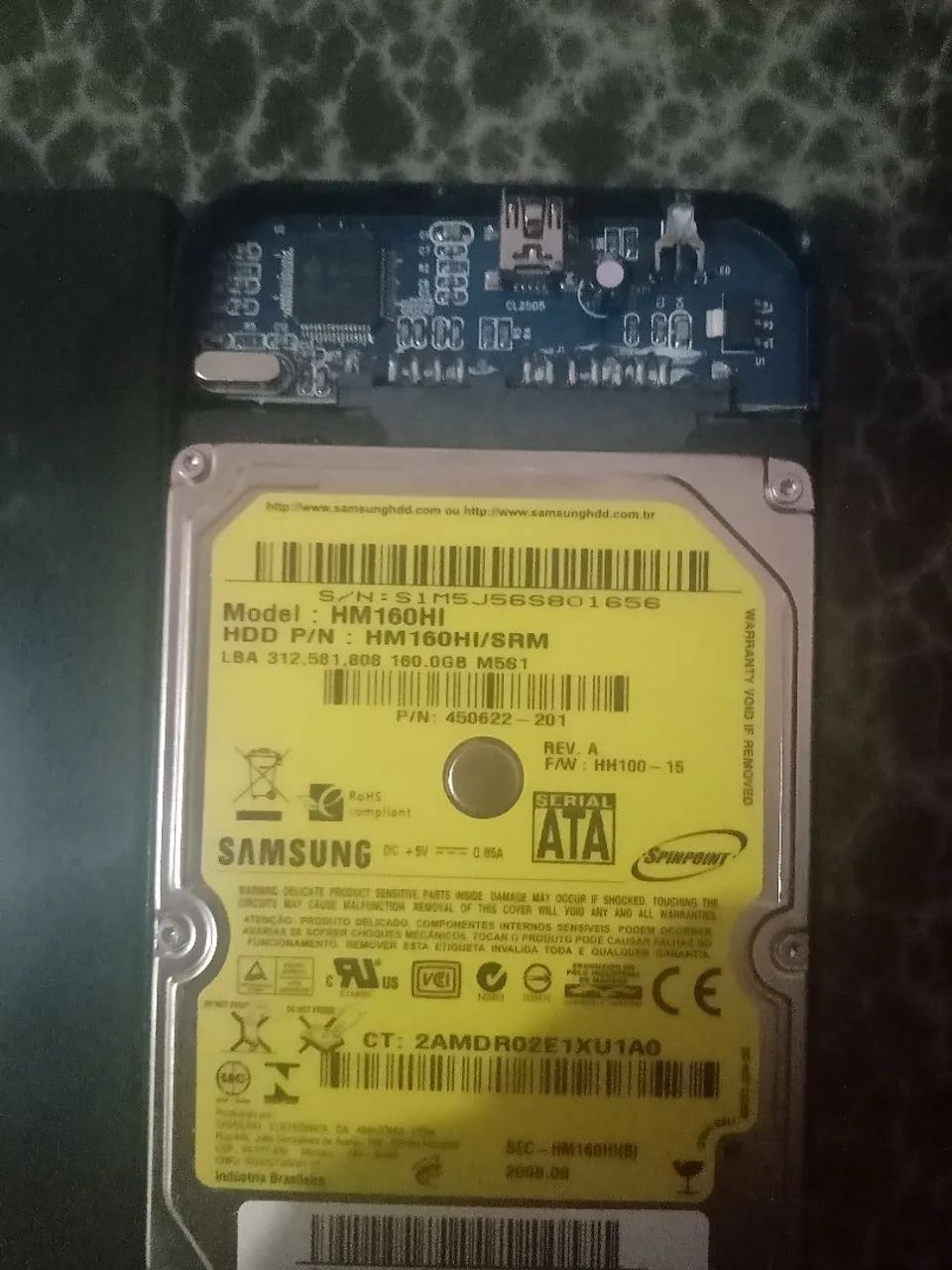 HD externo 160 GB com case